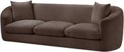 Penelope 92.5" Chenille Fabric Upholstered Upholstered Sofa in Brown - 44073Brown-S