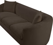 Penelope 92.5" Chenille Fabric Upholstered Upholstered Sofa in Brown - 44073Brown-S