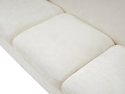 Penelope 92.5" Chenille Fabric Upholstered Upholstered Sofa in Cream - 44073Cream-S
