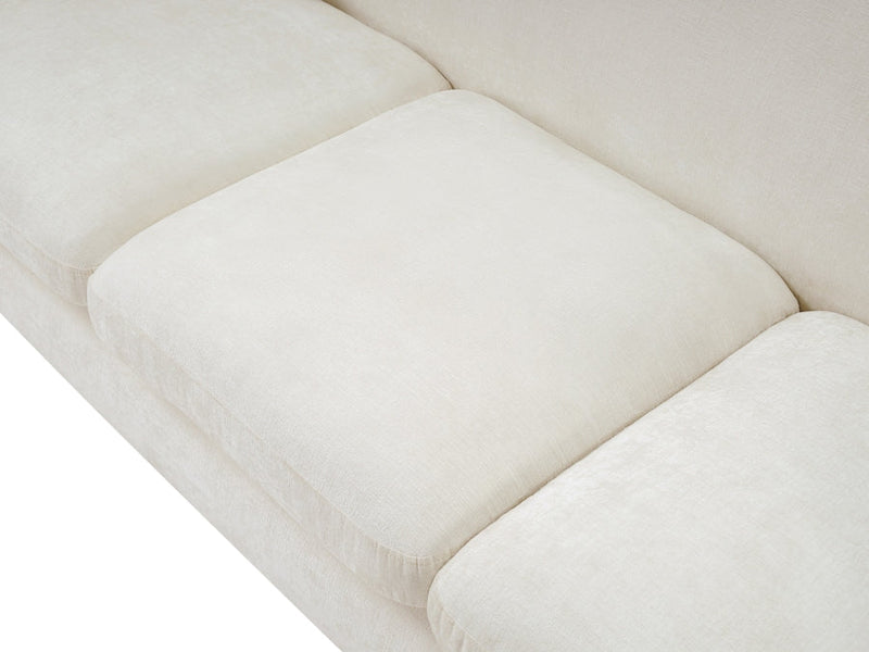 Penelope 92.5" Chenille Fabric Upholstered Upholstered Sofa in Cream - 44073Cream-S