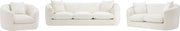 Penelope 92.5" Chenille Fabric Upholstered Upholstered Sofa in Cream - 44073Cream-S