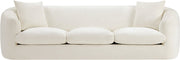 Penelope 92.5" Chenille Fabric Upholstered Upholstered Sofa in Cream - 44073Cream-S