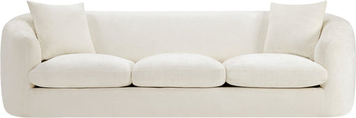 Penelope 92.5" Chenille Fabric Upholstered Upholstered Sofa in Cream - 44073Cream-S