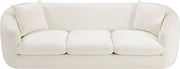 Penelope 92.5" Chenille Fabric Upholstered Upholstered Sofa in Cream - 44073Cream-S