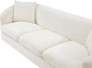 Penelope 92.5" Chenille Fabric Upholstered Upholstered Sofa in Cream - 44073Cream-S