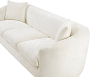 Penelope 92.5" Chenille Fabric Upholstered Upholstered Sofa in Cream - 44073Cream-S