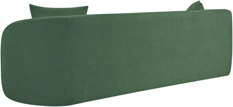 Penelope 92.5" Chenille Fabric Upholstered Upholstered Sofa in Green - 44073Green-S