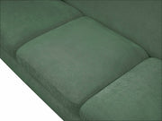 Penelope 92.5" Chenille Fabric Upholstered Upholstered Sofa in Green - 44073Green-S