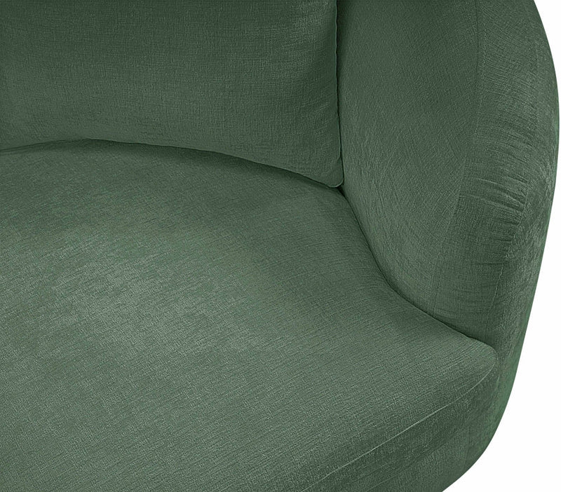 Penelope 92.5" Chenille Fabric Upholstered Upholstered Sofa in Green - 44073Green-S