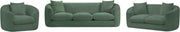 Penelope 92.5" Chenille Fabric Upholstered Upholstered Sofa in Green - 44073Green-S