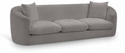 Penelope 92.5" Chenille Fabric Upholstered Upholstered Sofa in Grey - 44073Grey-S
