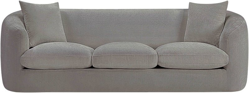 Penelope 92.5" Chenille Fabric Upholstered Upholstered Sofa in Grey - 44073Grey-S