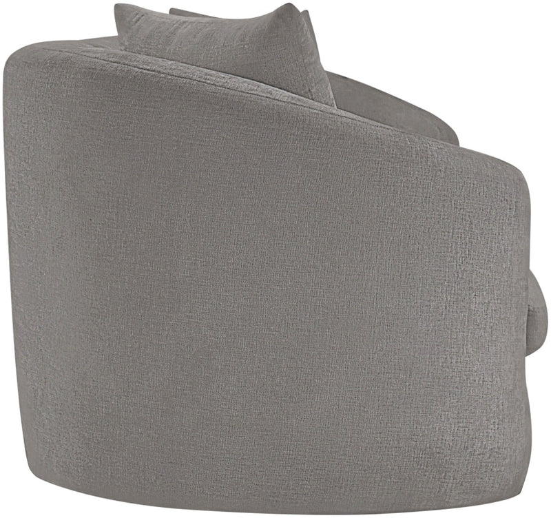 Penelope 92.5" Chenille Fabric Upholstered Upholstered Sofa in Grey - 44073Grey-S