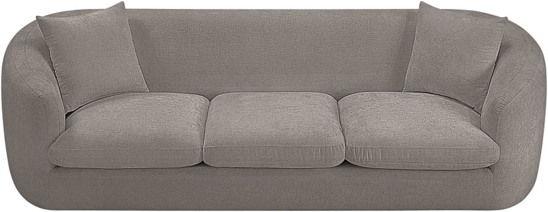 Penelope 92.5" Chenille Fabric Upholstered Upholstered Sofa in Grey - 44073Grey-S