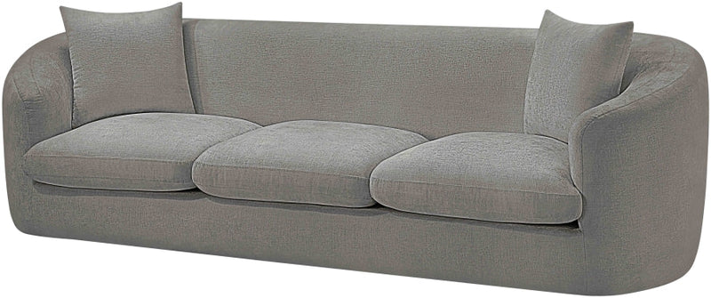 Penelope 92.5" Chenille Fabric Upholstered Upholstered Sofa in Grey - 44073Grey-S