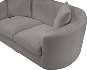 Penelope 92.5" Chenille Fabric Upholstered Upholstered Sofa in Grey - 44073Grey-S