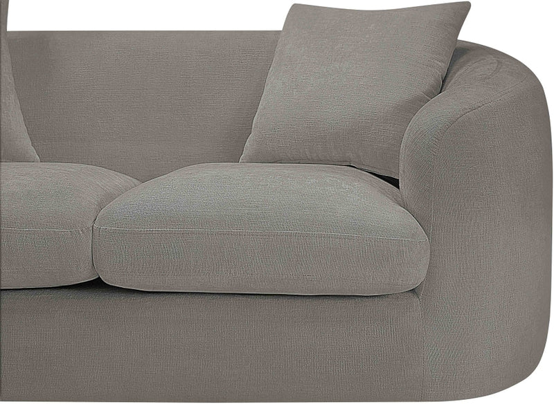 Penelope 92.5" Chenille Fabric Upholstered Upholstered Sofa in Grey - 44073Grey-S