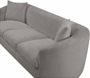 Penelope 92.5" Chenille Fabric Upholstered Upholstered Sofa in Grey - 44073Grey-S