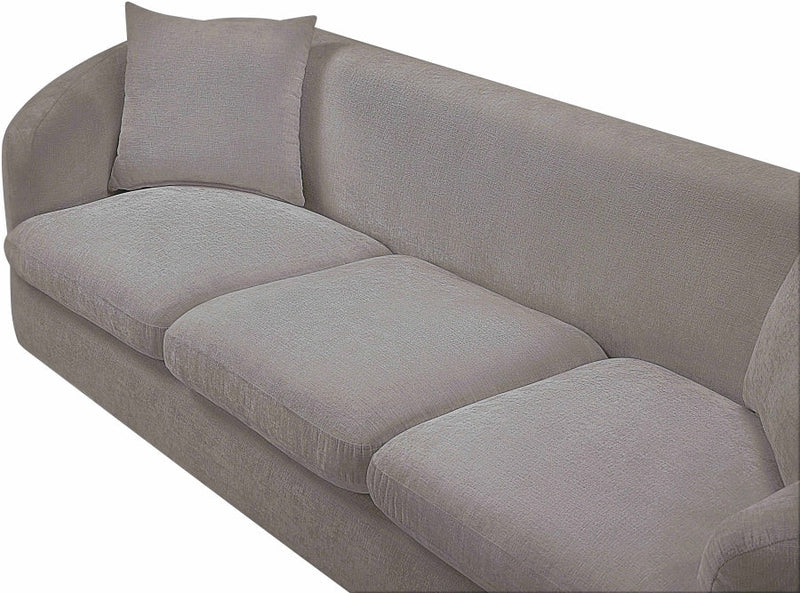 Penelope 92.5" Chenille Fabric Upholstered Upholstered Sofa in Grey - 44073Grey-S
