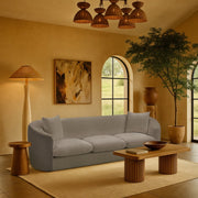 Penelope 92.5" Chenille Fabric Upholstered Upholstered Sofa in Grey - 44073Grey-S