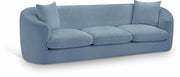Penelope 92.5" Chenille Fabric Upholstered Upholstered Sofa in Light Blue - 44073LtBlu-S