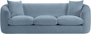 Penelope 92.5" Chenille Fabric Upholstered Upholstered Sofa in Light Blue - 44073LtBlu-S