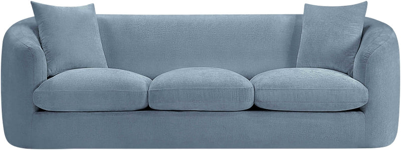 Penelope 92.5" Chenille Fabric Upholstered Upholstered Sofa in Light Blue - 44073LtBlu-S