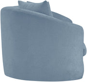 Penelope 92.5" Chenille Fabric Upholstered Upholstered Sofa in Light Blue - 44073LtBlu-S