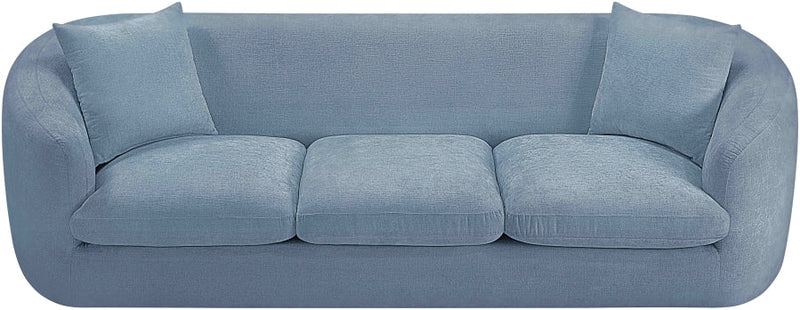 Penelope 92.5" Chenille Fabric Upholstered Upholstered Sofa in Light Blue - 44073LtBlu-S