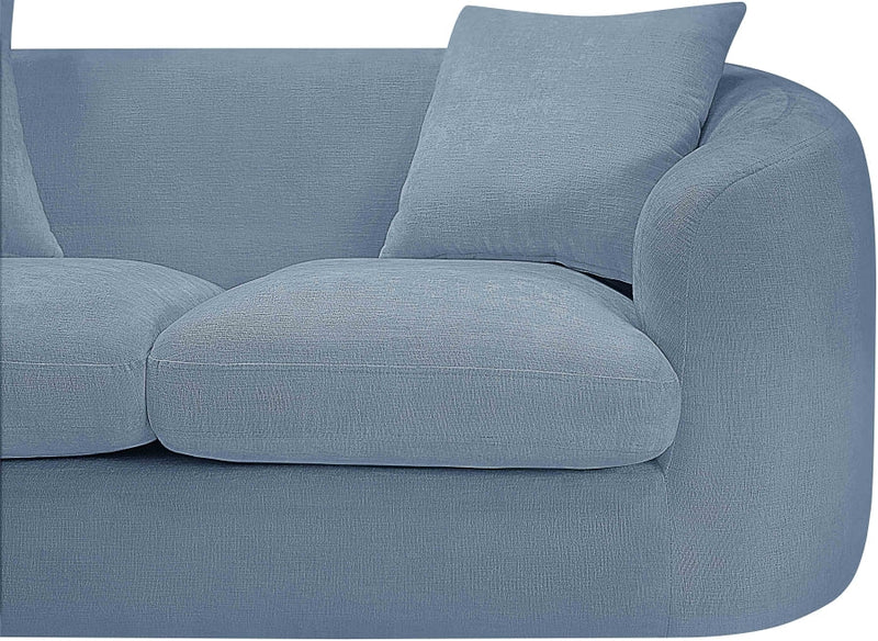 Penelope 92.5" Chenille Fabric Upholstered Upholstered Sofa in Light Blue - 44073LtBlu-S