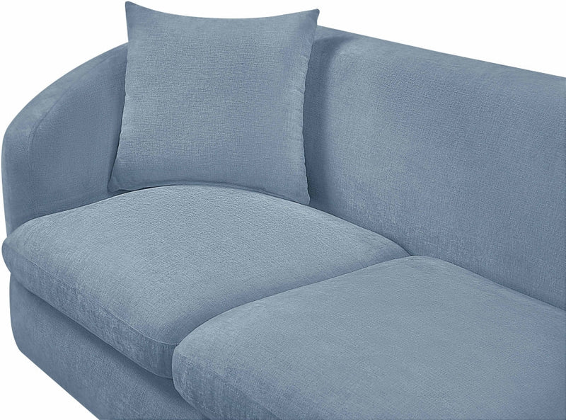 Penelope 92.5" Chenille Fabric Upholstered Upholstered Sofa in Light Blue - 44073LtBlu-S