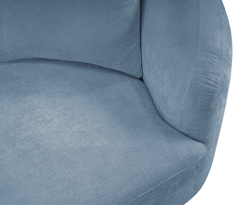 Penelope 92.5" Chenille Fabric Upholstered Upholstered Sofa in Light Blue - 44073LtBlu-S