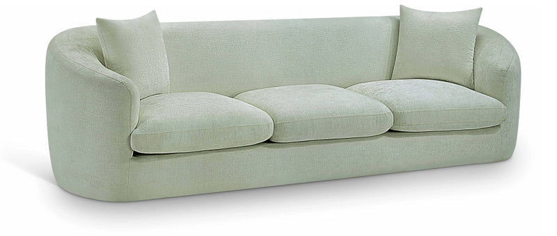 Penelope 92.5" Chenille Fabric Upholstered Upholstered Sofa in Mint - 44073Mint-S