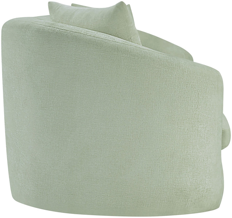 Penelope 92.5" Chenille Fabric Upholstered Upholstered Sofa in Mint - 44073Mint-S