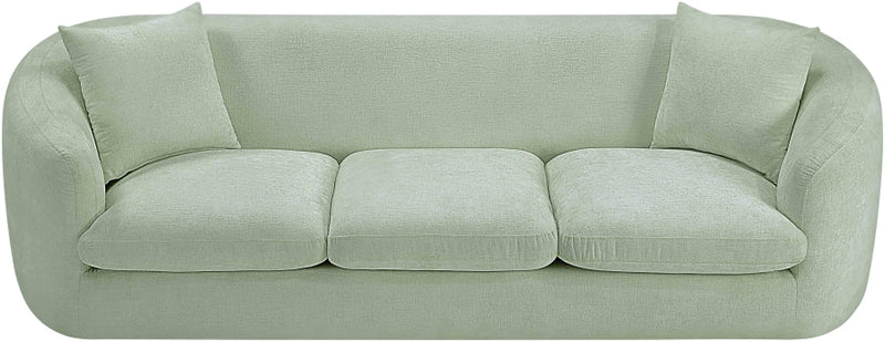 Penelope 92.5" Chenille Fabric Upholstered Upholstered Sofa in Mint - 44073Mint-S
