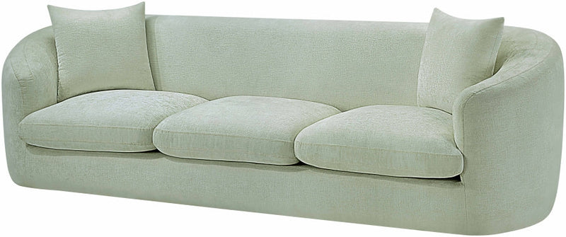 Penelope 92.5" Chenille Fabric Upholstered Upholstered Sofa in Mint - 44073Mint-S