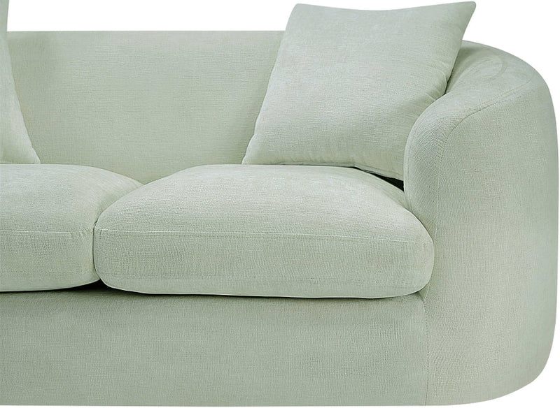 Penelope 92.5" Chenille Fabric Upholstered Upholstered Sofa in Mint - 44073Mint-S