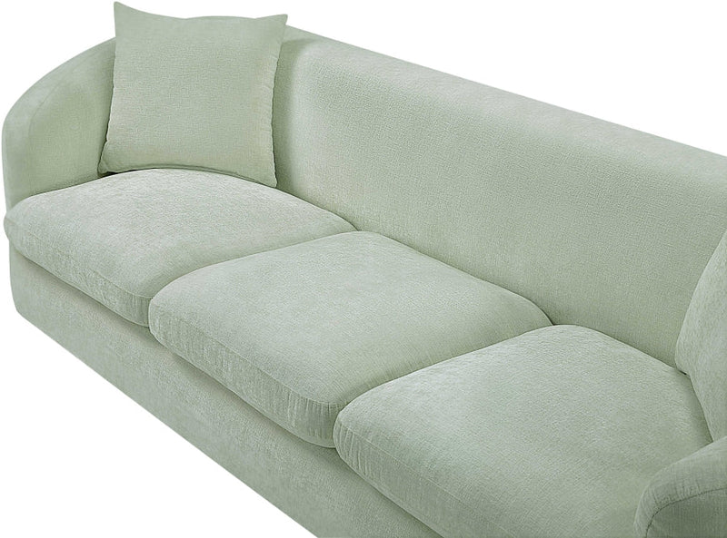 Penelope 92.5" Chenille Fabric Upholstered Upholstered Sofa in Mint - 44073Mint-S
