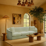 Penelope 92.5" Chenille Fabric Upholstered Upholstered Sofa in Mint - 44073Mint-S