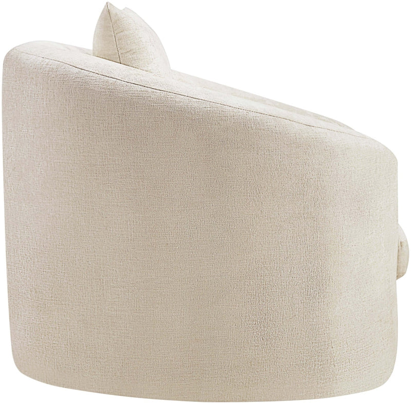Penelope Chenille Fabric Upholstered Accent Chair in Beige - 44073Beige-C