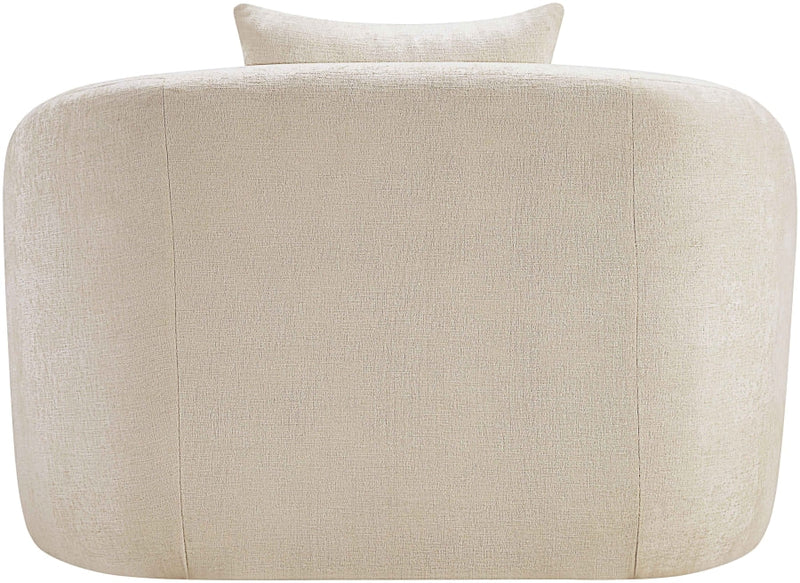 Penelope Chenille Fabric Upholstered Accent Chair in Beige - 44073Beige-C