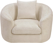 Penelope Chenille Fabric Upholstered Accent Chair in Beige - 44073Beige-C