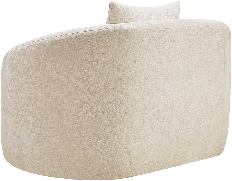 Penelope Chenille Fabric Upholstered Accent Chair in Beige - 44073Beige-C