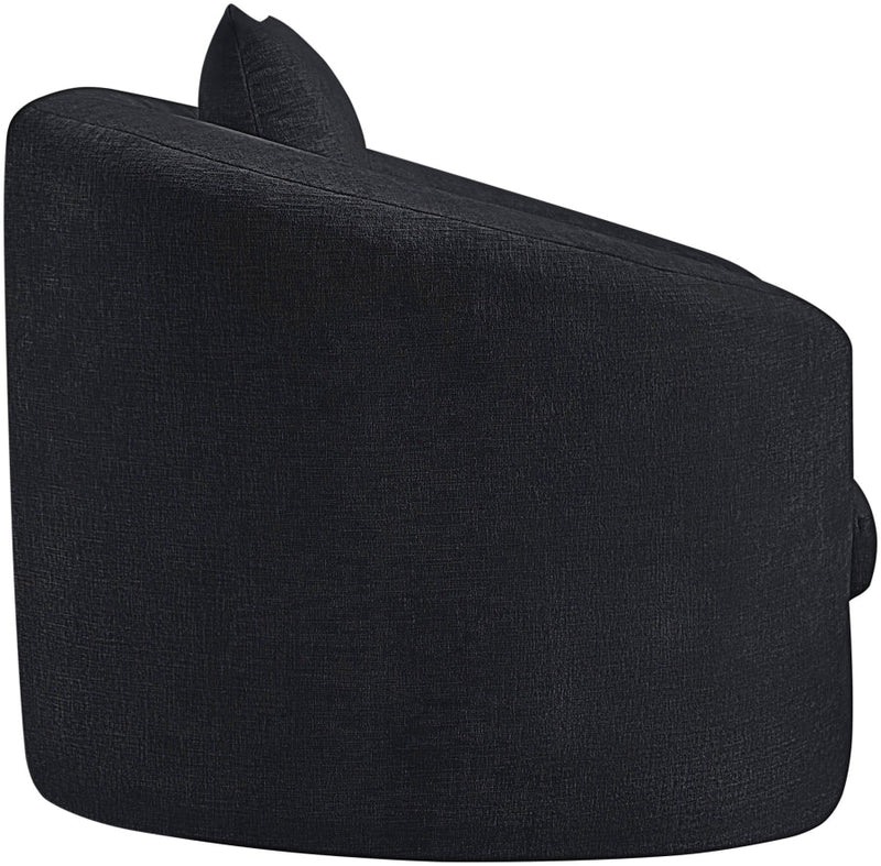 Penelope Chenille Fabric Upholstered Accent Chair in Black - 44073Black-C