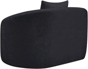 Penelope Chenille Fabric Upholstered Accent Chair in Black - 44073Black-C