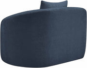 Penelope Chenille Fabric Upholstered Accent Chair in Blue - 44073Navy-C