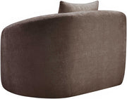 Penelope Chenille Fabric Upholstered Accent Chair in Brown - 44073Brown-C
