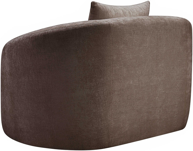 Penelope Chenille Fabric Upholstered Accent Chair in Brown - 44073Brown-C