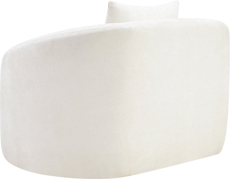 Penelope Chenille Fabric Upholstered Accent Chair in Cream - 44073Cream-C