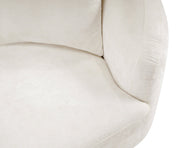 Penelope Chenille Fabric Upholstered Accent Chair in Cream - 44073Cream-C